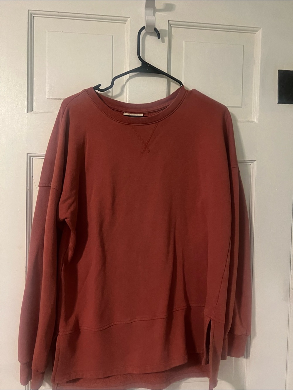 Relaxed Crewneck Sweatshirt - Rust Red